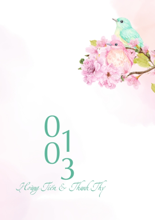 Mẫu thiết kế Ruột thiệp cưới Thiệp cưới Mộng uyên ương 1774601167