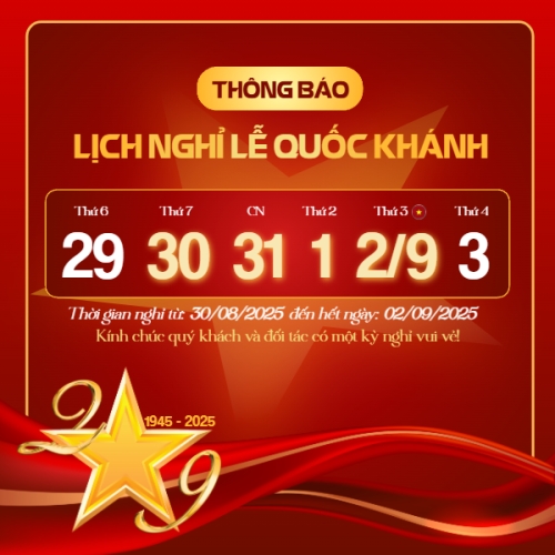 Mẫu thiết kế Bài post MXH vuông 2/9, Quốc Khánh, lễ hội, thông báo, lịch nghỉ, Việt Nam, sự kiện, event, hiện đại, modern 1773671263