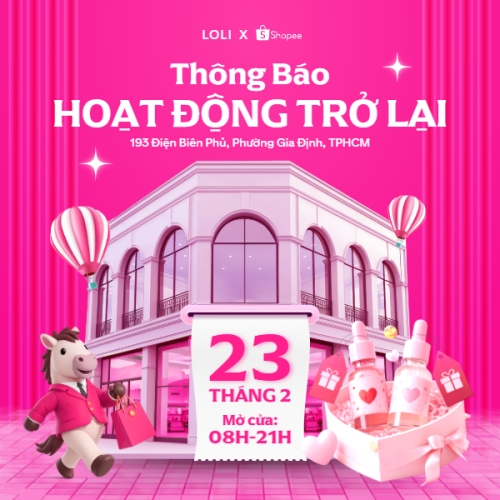 Mẫu thiết kế Bài post MXH vuông Thông báo hoạt động trở lại 1772950406