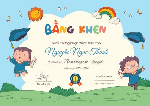 Mẫu thiết kế Bằng khen Quốc tế thiếu nhi, trẻ em,1/6, International Children's Day, children, giáo dục, education, school, trường học 1772957326