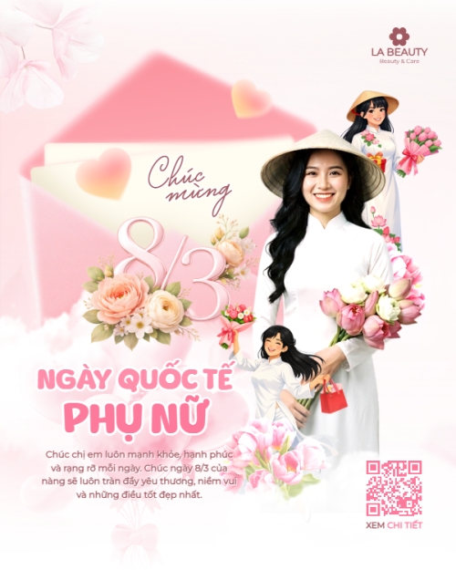 Mẫu thiết kế Bài post MXH dọc Chúc mừng ngày Quốc tế phụ nữ 8/3 1772619597