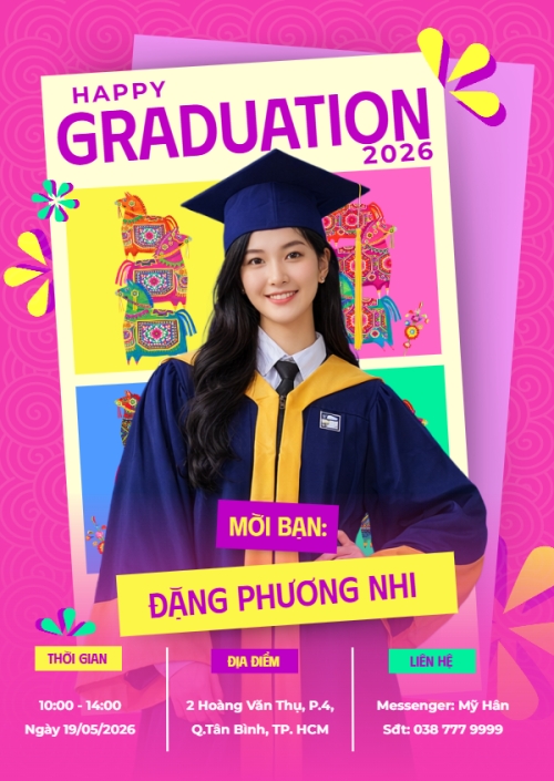 Mẫu thiết kế Thư mời Thư mời tốt nghiệp 1772641503