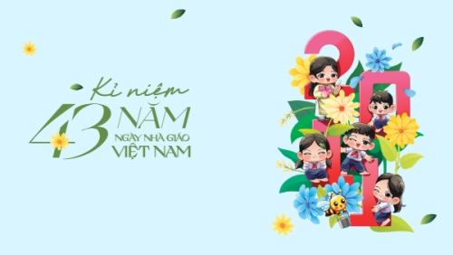 Mẫu thiết kế Hình nền máy tính Kỉ niệm 43 năm ngày nhà giáo 1773671154