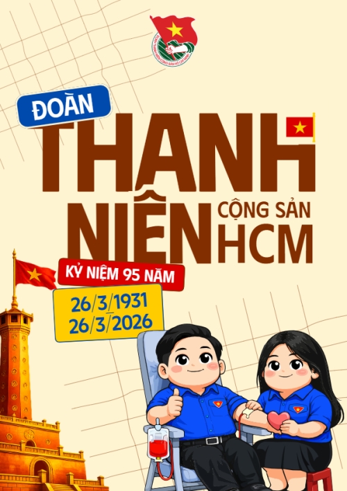 Mẫu thiết kế Poster chuẩn Ngày thành lập Đoàn TNCS Hồ Chí Minh 26/3 1773663933