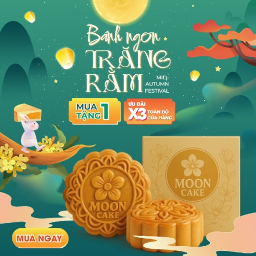 Mẫu thiết kế Bài post MXH vuông Trung thu, Tết Đoàn Viên, mid-autumn festival, sự kiện, event, lễ hội, festival, ẩm thực, food, bánh trung thu, cute, dễ thương 1773682778