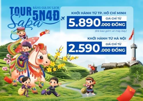 Mẫu thiết kế Menu tờ rời (ngang) Tour 5N4ĐSapa 1774524424