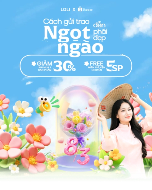 Mẫu thiết kế Bài post MXH dọc Cách gửi trao ngọt ngào đến phái đẹp 1772619597