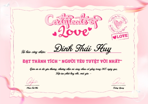 Mẫu thiết kế Bằng khen Giấy chứng nhận tình yêu 1772956999