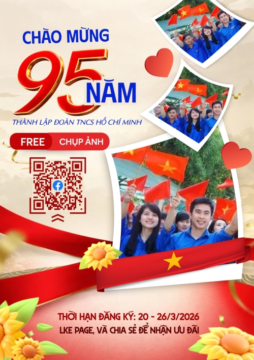 Mẫu thiết kế Poster chuẩn Free chụp ảnh đoàn viên 1773670309