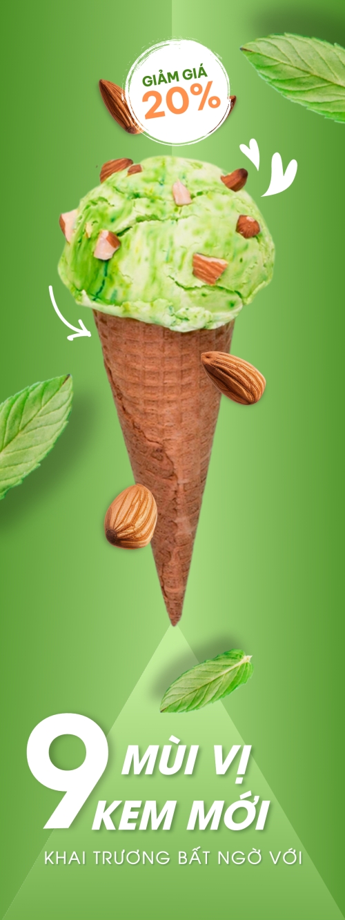 Mẫu thiết kế Standee Đồ ăn, food, thực phẩm, ẩm thực, món ăn, F&B, kem, ice-cream 1772534353