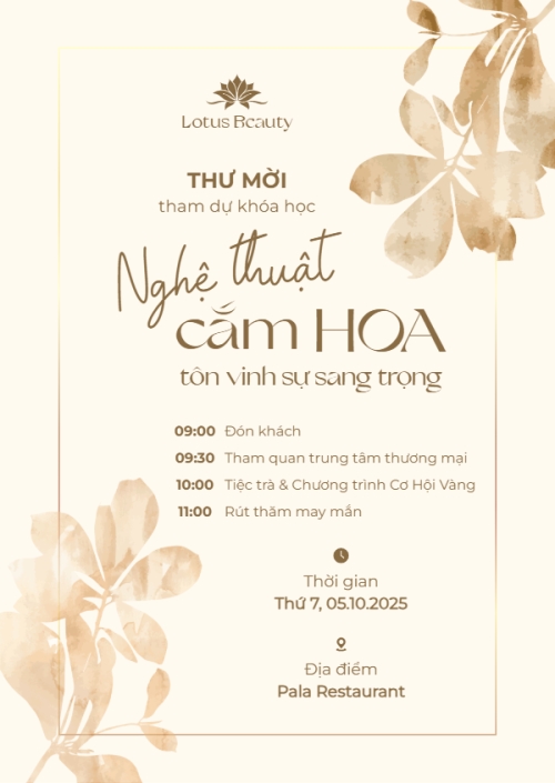 Mẫu thiết kế Thư mời Spa, beauty, làm đẹp, thẩm mỹ, wedding, sự kiện, event, hoa lá, hiện đại, sang trọng, modern 1774512759