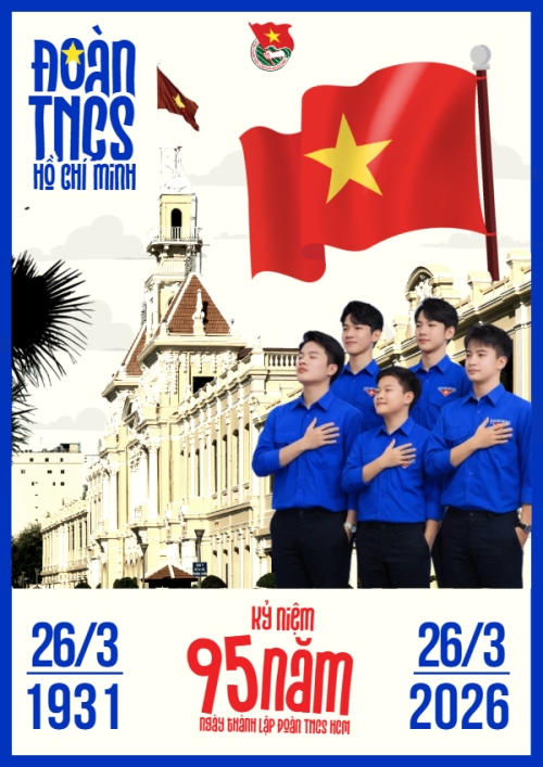 Mẫu thiết kế Poster chuẩn Ngày thành lập Đoàn TNCS Hồ Chí Minh 26/3 1773669895
