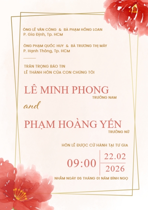 Mẫu thiết kế Ruột thiệp cưới Thiệp cưới Hương sắc đỏ 1774423422