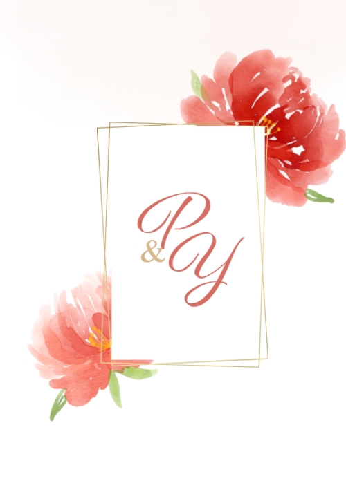 Mẫu thiết kế Ruột thiệp cưới Thiệp cưới Hương sắc đỏ 1774601505