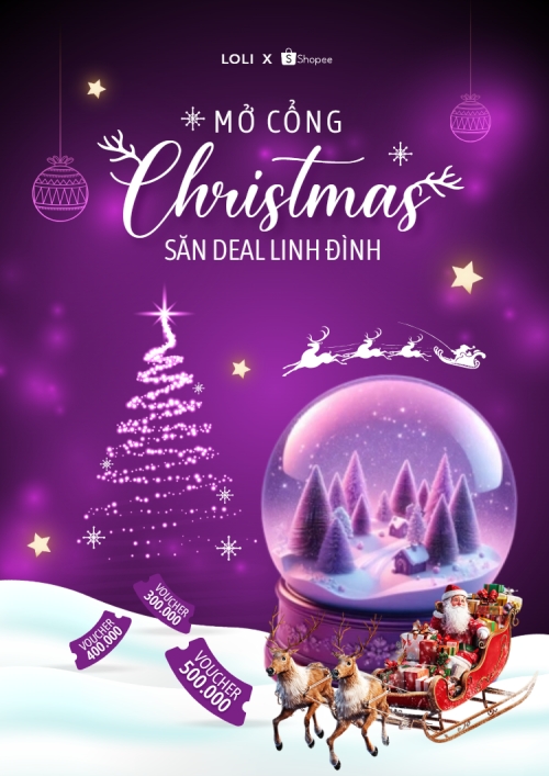 Mẫu thiết kế Poster chuẩn Mở cổng Christmas săn deal linh đình 1774512608