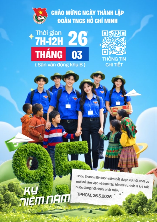 Mẫu thiết kế Thư mời Chào mừng kỷ niệm ngày thành lập Đoàn TNCS Hồ Chí Minh 26/3 1773225101