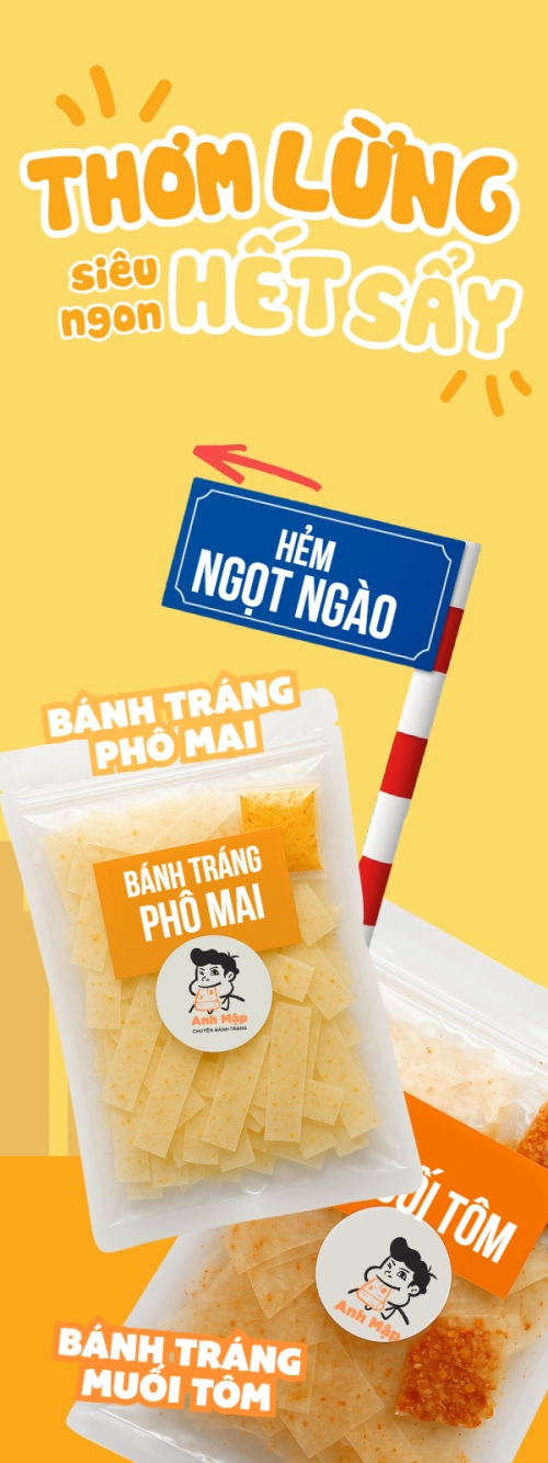 Mẫu thiết kế Standee Bánh tráng, đồ ăn, food, thực phẩm, ẩm thực, món ăn, F&B, nhà hàng, thức ăn, dễ thương, hiện đại 1772376885