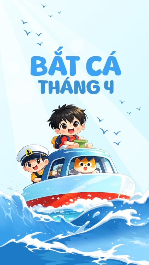 Mẫu thiết kế Hình nền điện thoại Bắt cá tháng tư 1774512489