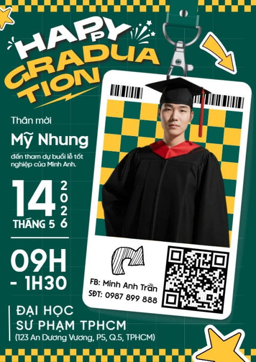Mẫu thiết kế Thư mời Thư mời tốt nghiệp 1772645874
