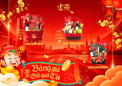 Mẫu thiết kế Menu tờ rời (ngang) Bảng giá giỏ quà tết 2026 1774519080