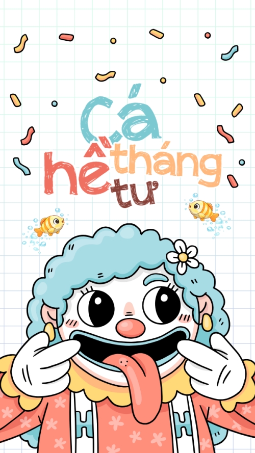 Mẫu thiết kế Hình nền điện thoại Cá hề tháng tư 1774512489