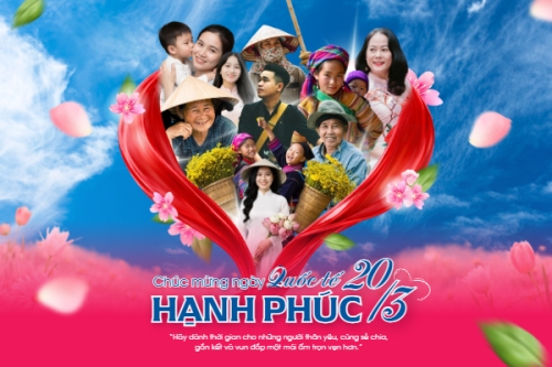 Mẫu thiết kế Bài post MXH ngang Quốc tế hạnh phúc 20/3 1773675889