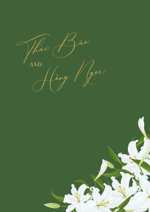 Mẫu thiết kế Ruột thiệp cưới Thiệp cưới Sắc lục hoa 1774607852