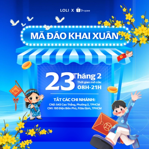 Mẫu thiết kế Bài post MXH vuông Thông báo hoạt động trở lại 1772950406