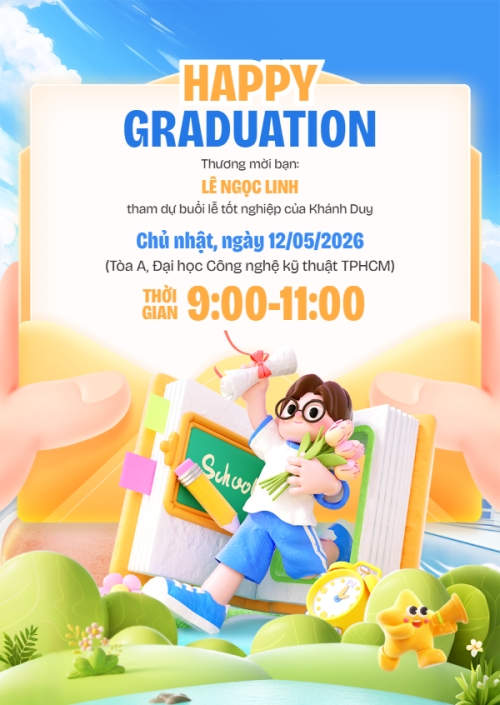 Mẫu thiết kế Thư mời Happy Graduation 1772640488