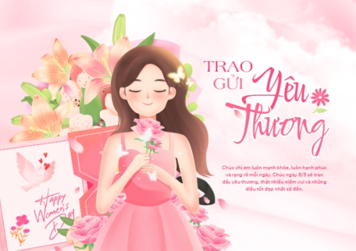 Mẫu thiết kế Thiệp chúc mừng Trao gửi yêu thương 8/3 1772413053