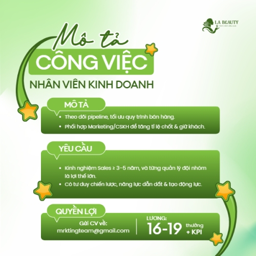 Mẫu thiết kế Bài post MXH vuông Tuyển dụng nhân viên kinh doanh 1773676912