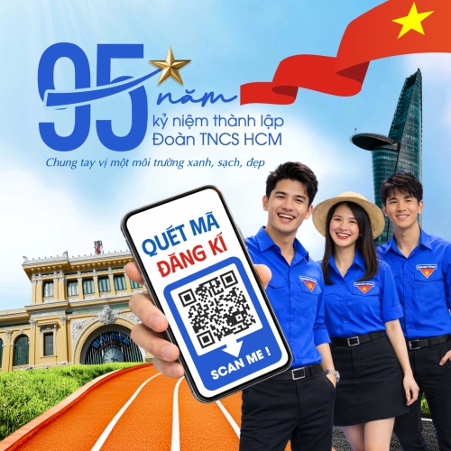 Mẫu thiết kế Bài post MXH vuông Kỉ niệm 95 năm thành lập đoàn TNCS 1773614979