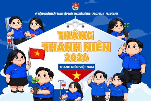 Mẫu thiết kế Bài post MXH ngang Ngày thành lập Đoàn TNCS Hồ Chí Minh 20/3 1773675889