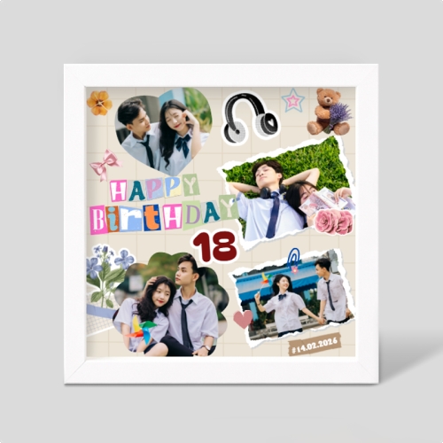 Mẫu thiết kế Khung ảnh 3D Happy Birthday 1774506193