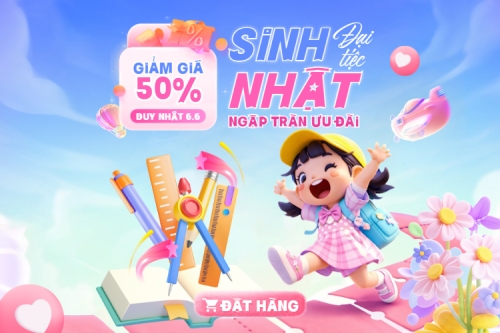 Mẫu thiết kế Bài post MXH ngang Đại tiệc sinh nhật ngập tràn ưu đãi 1774512380