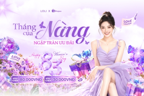 Mẫu thiết kế Bài post MXH ngang Tháng của nàng ngập tràn ưu đãi 1772624945