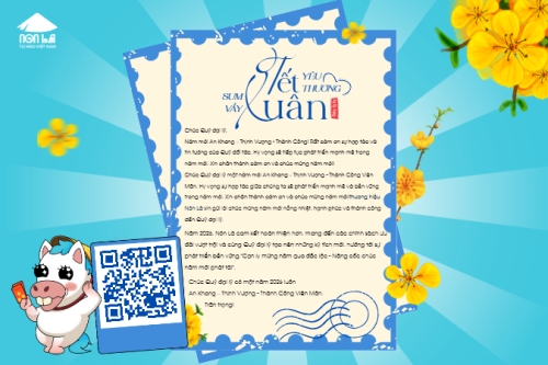 Mẫu thiết kế Bài post MXH ngang Gửi lời chúc tết 1772619941