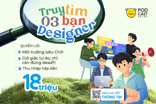 Mẫu thiết kế Bài post MXH ngang Truy tìm 3 bạn Designer 1774506431
