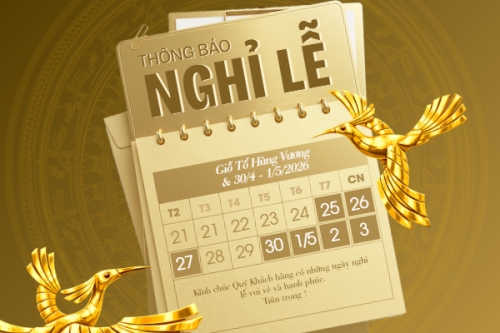 Mẫu thiết kế Bài post MXH ngang Lịch nghỉ lễ Giỗ Tổ và 30/4-1/5 1774519158