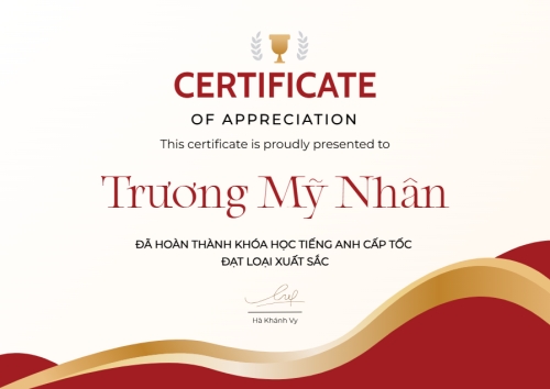 Mẫu thiết kế Bằng khen Spa, thẩm mỹ, beauty, làm đẹp, giáo dục, education, Tiếng Anh, ngoại ngữ 1772964495