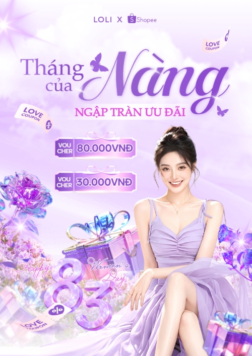 Mẫu thiết kế Poster chuẩn Tháng của nàng ngập tràn ưu đãi 1772587618