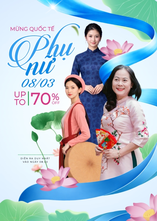 Mẫu thiết kế Poster chuẩn Chào mừng phụ nữ 8/3 1772587618