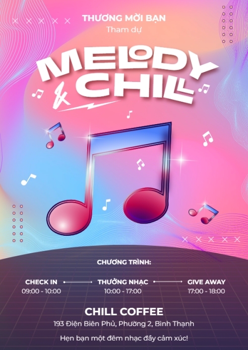 Mẫu thiết kế Thư mời Âm nhạc, music, văn nghệ, giải trí, acoustic, sự kiện, event, giao lưu, dễ thương, cute, đơn giản 1774512763