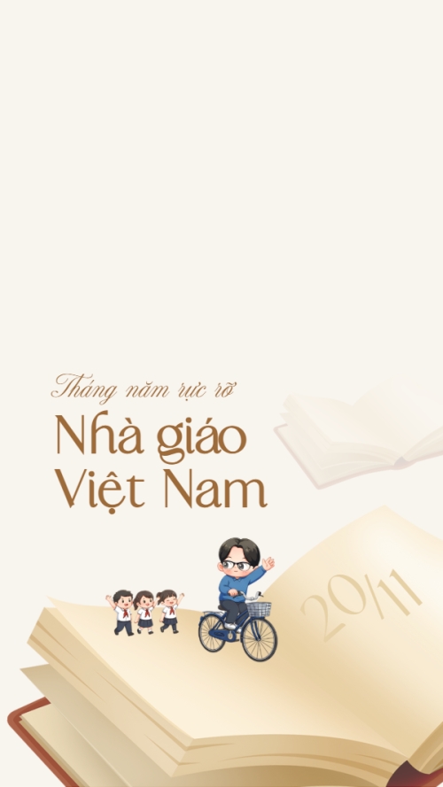 Mẫu thiết kế Hình nền điện thoại Chào mừng nhà giáo Việt Nam 20/11 1773665188