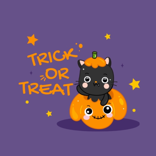 Mẫu thiết kế Nhãn dán Decal Halloween, lễ hội ma quái, sự kiện, event, thực phẩm, food, dễ thương, cute, chibi, hoạt hình, cartoon	 1774530505