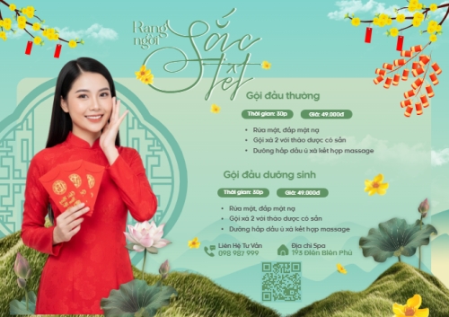 Mẫu thiết kế Menu tờ rời (ngang) Rạng ngời sắc tết 1774519080