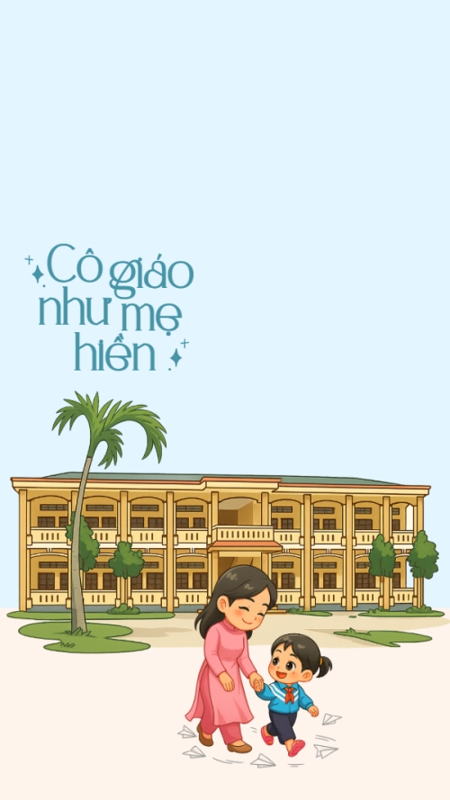 Mẫu thiết kế Hình nền điện thoại Cô giáo như mẹ hiền 1773665188