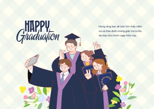 Mẫu thiết kế Thiệp chúc mừng Tốt nghiệp, kỉ yếu, Graduation, dễ thương, cute, bạn bè, friend 1773108590