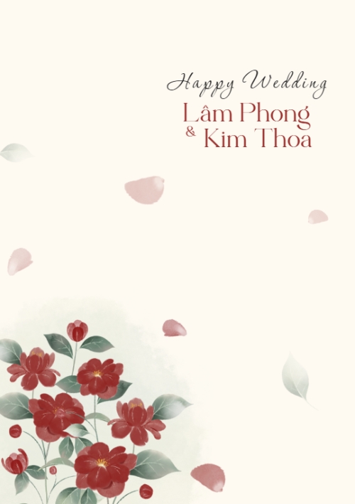 Mẫu thiết kế Ruột thiệp cưới Thiệp cưới Sắc hoa 1774601406