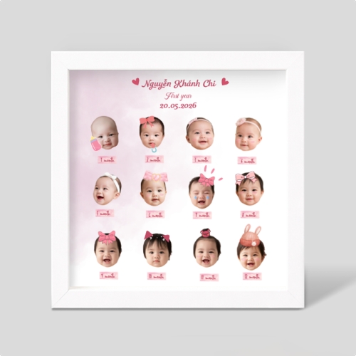Mẫu thiết kế Khung ảnh 3D Hành trình của bé 1774506193